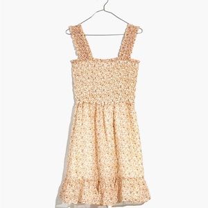 Madewell Smocked Tank Mini Floral Dress